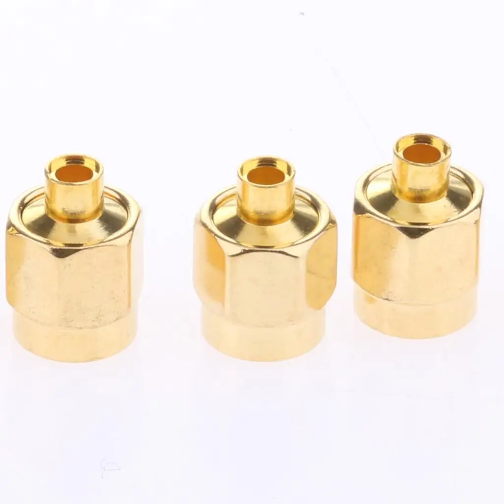 SMA Male Plug Gold Plated RF Connector Solder Type for Coaxial Cable RG58 Communications Setup