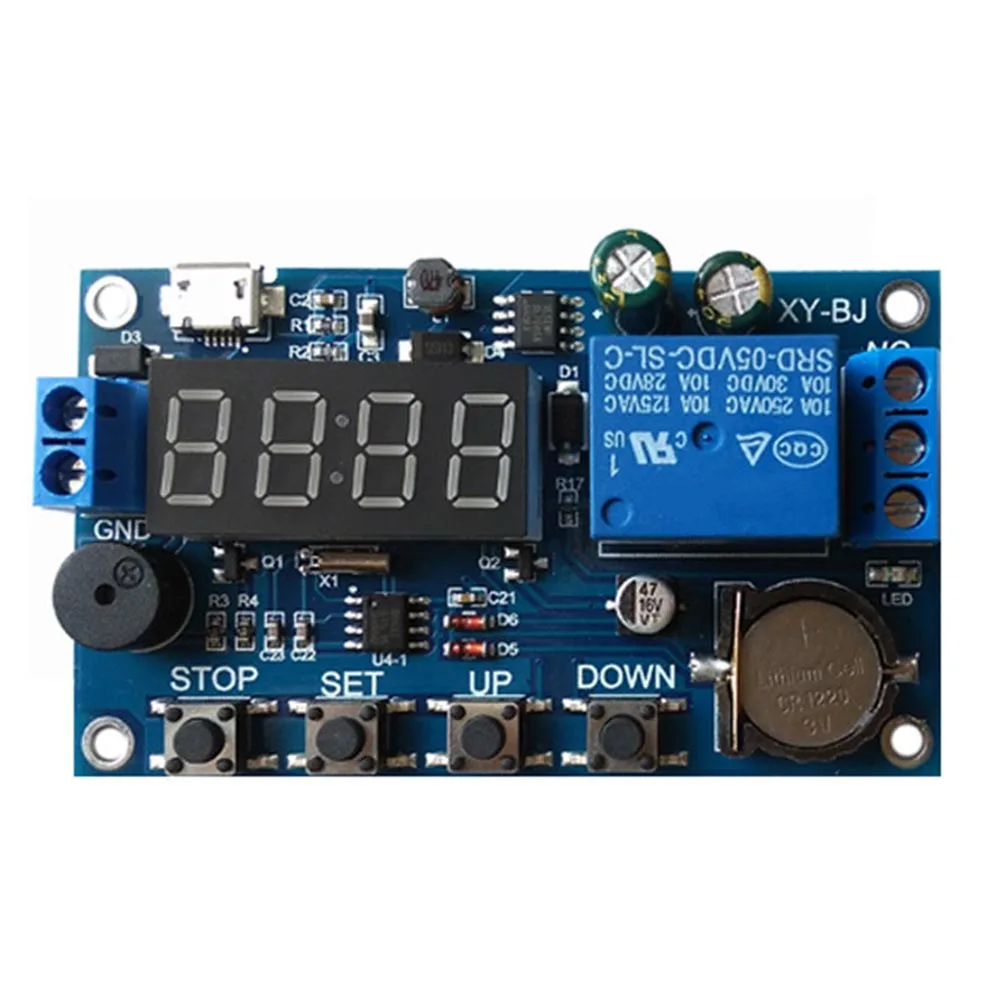 

Timing And Clock Real-time Relay 5.0V--60V Module Clock Plastic Synchronization Time 24H Timing 5 Time Periods