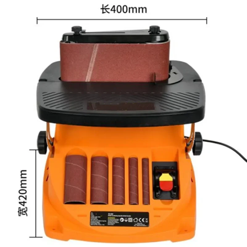 Levigatrice a nastro elettrica 220v Colonna di sabbia Levigatrice per alberi Smerigliatrice per sabbia Macchina per rotoli di sabbia Strumento per la lavorazione del legno Mobili Sande