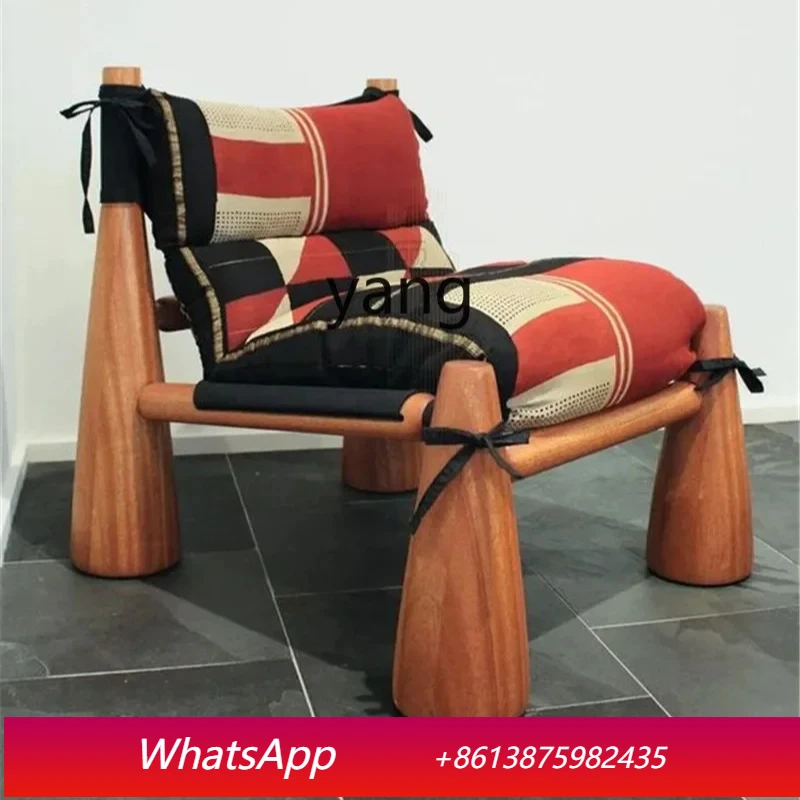 

LTT Mid-Ancient Sofa Single Art Creative Solid Wood Leisure Saddle Leather Chair