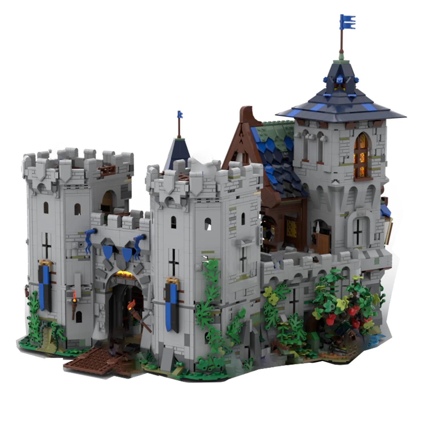 

MOC-132661 Классический замок с детальным внутренним модульным зданием 6710, детали
