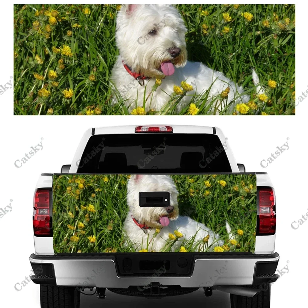 West Highland White Terrier Car sticker rear car exterior modification vinyl self-adhesive painting for cars truck stickers