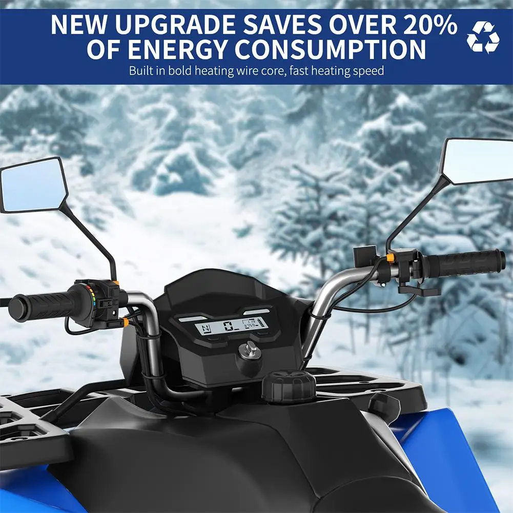 Heated Handle Grips With Memory Technology 5 Level Heated Adjustment Electric Motorcycle Installation Grips Easy Bike D3Q3 view 2