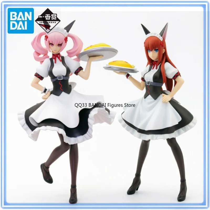 BANDAI Original Ichiban Kuji Steins;Gate May Queen Nyan2 Makise Kurisu Faris Nyan-Nyan Character Action Model Desktop Decoration