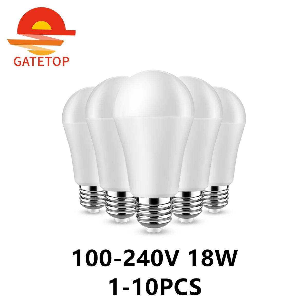 

LED high power A60 bulb 100V-240V E27 B22 18W 100LM/W 3000K/4000K/6000K super bright warm white light for mall home lighting