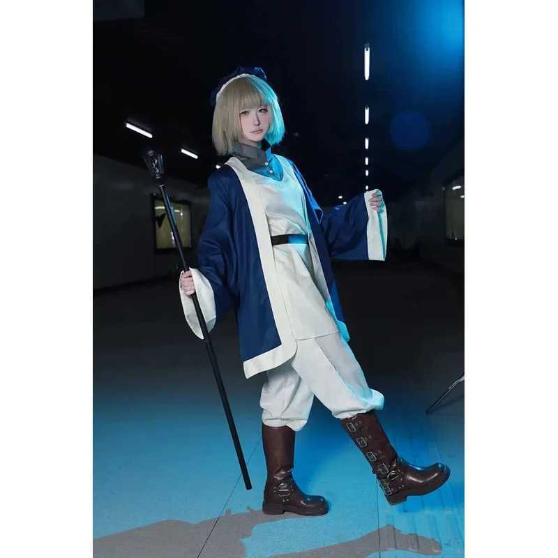 ER1KAnime Delicious Dungeons Meshi Falin Disfraz de Cosplay, Peluca, Túnica Azul Oscuro, Pantalones, Sombrero, Conjunto Completo Laios Touden para Adultos