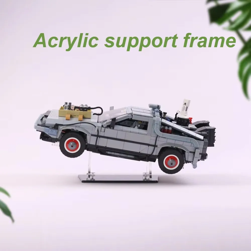 Acrylic inclined display stand is use for the 10300 Time Machine - Return to the Future model display stand(Excluding cars)