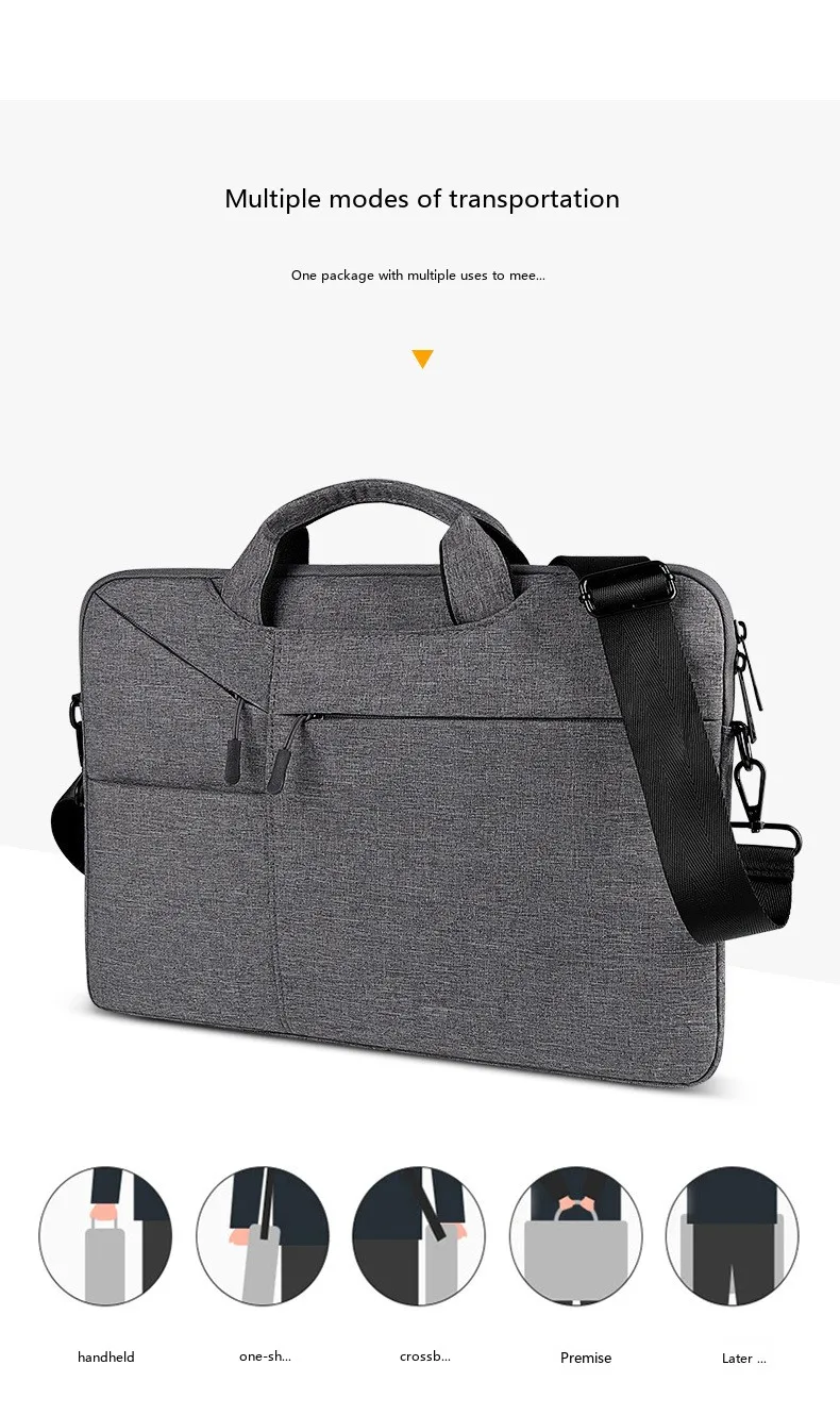 Oxford Laptop-Umhängetasche 14 15 Zoll Wasserdichte Aktentasche für MacBook Tragbare Schulter-Handtasche – Detail 11