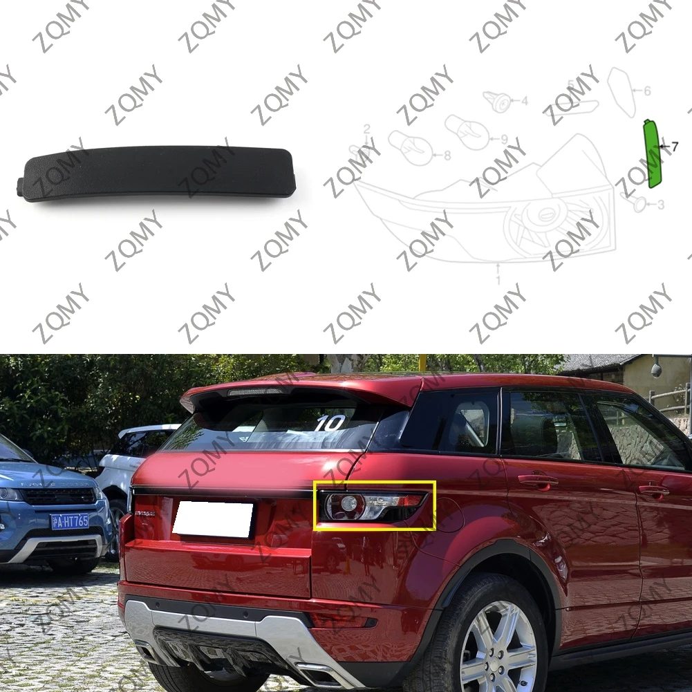 Cubierta de luz trasera derecha para coche Land Rover Range Rover Evoque, color negro, 1 piezas, 2012, 2013, 2014, 2015, 2016, 2017, 2018, LR038065