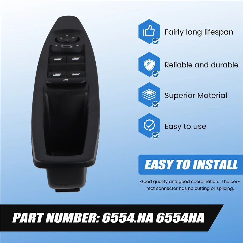 

6554HA Переключатель управления стеклоподъемником автомобиля для Citroen C4 2004-2010 6554.HA