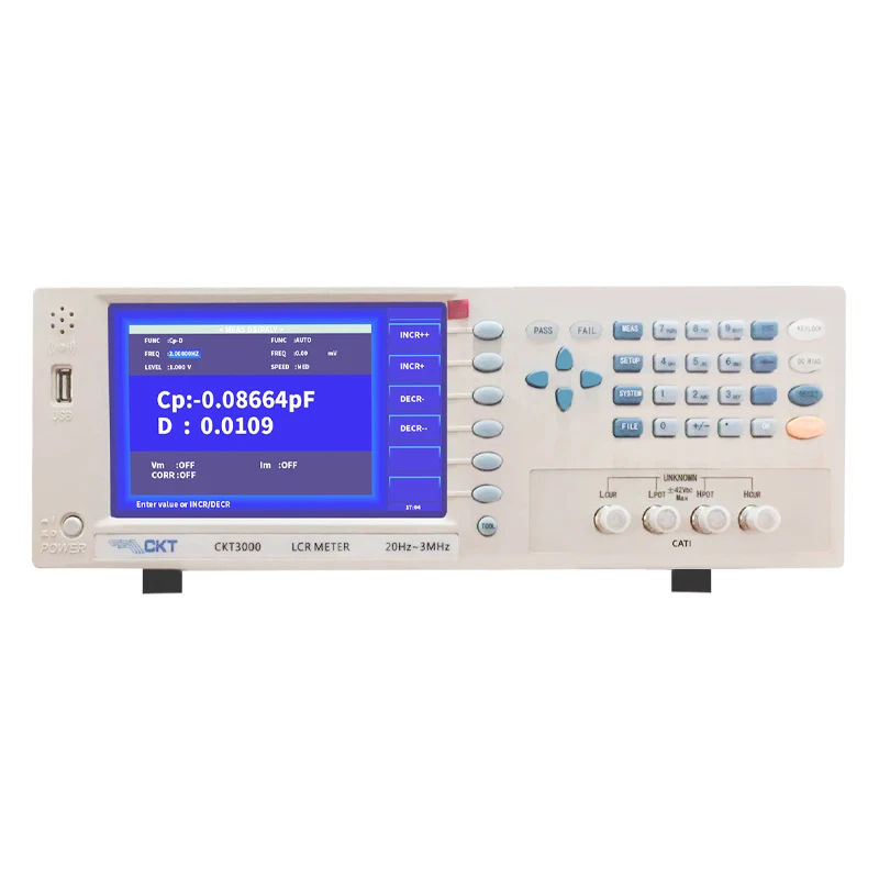 CKT300 LCR Digital Bridge Meter Inductance Test 12Hz-300KHz,Desktop Capacitance Impedance Measure Instrument Electric Component