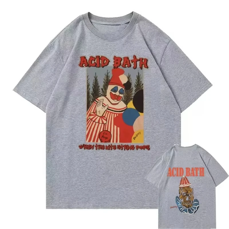 Graphic Print Men T-shirt, Summer Retro Gothic Rock Top, Hip Hop Oversized Cotton Short Sleeve Tee - view 3