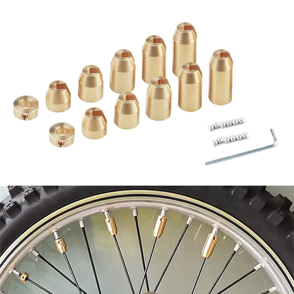 12/14Pcs Brass Wheel Balance Weights Spoke Wheel Balance Block Universal 4.8mm Inner Spoke Diameter for Motorcycle ADV Accessory