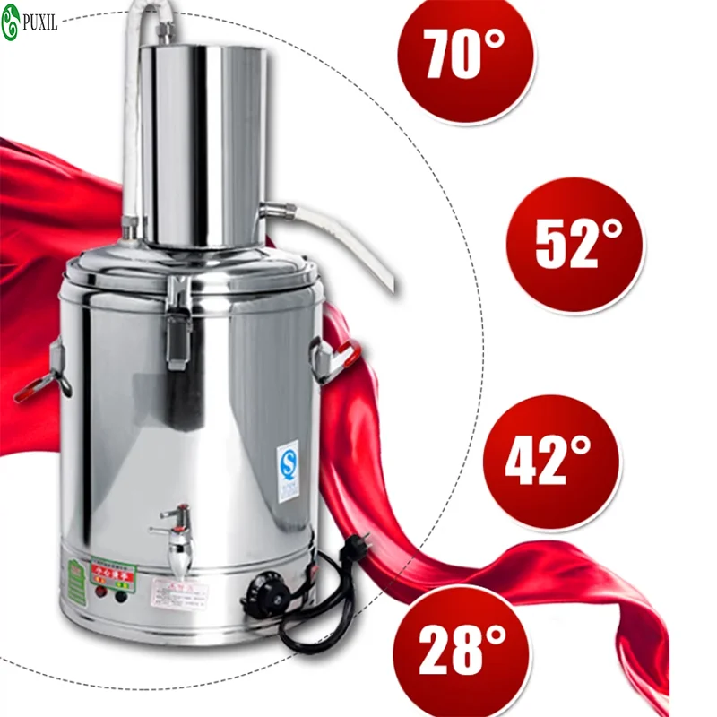 สแตนเลสกลั่นทาวเวอร์ต้มเครื่องดื่มแอลกอฮอล์กลั่นไวน์บรั่นดีเบียร์ชุดน้ํามันหอมระเหย