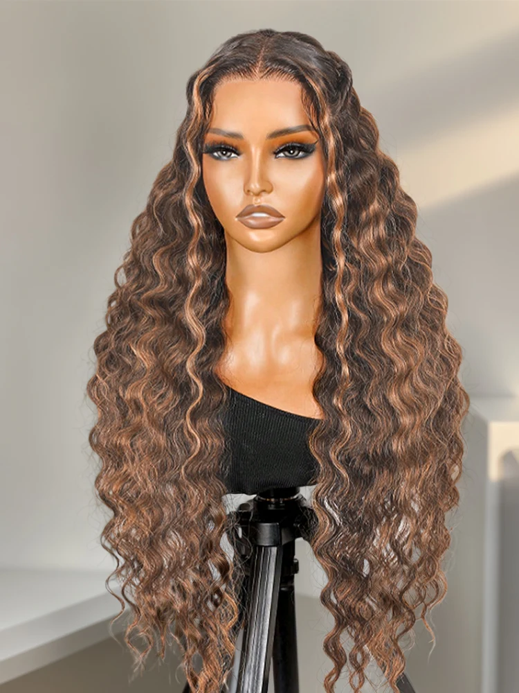 1B/30 Highlight Ombre Human Hair 13x4 Loose Deep Wave Colored Lace Front Wigs Human Hair Pre Plucked with Baby Hair 180 Density