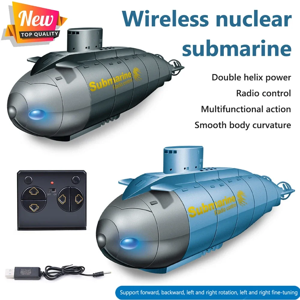 2.4G 6 Channels Nuclear Submarine Boat Wireless Remote Control Diving Child Toy Mini Remote Control RC Submarine Boat Toys 2023