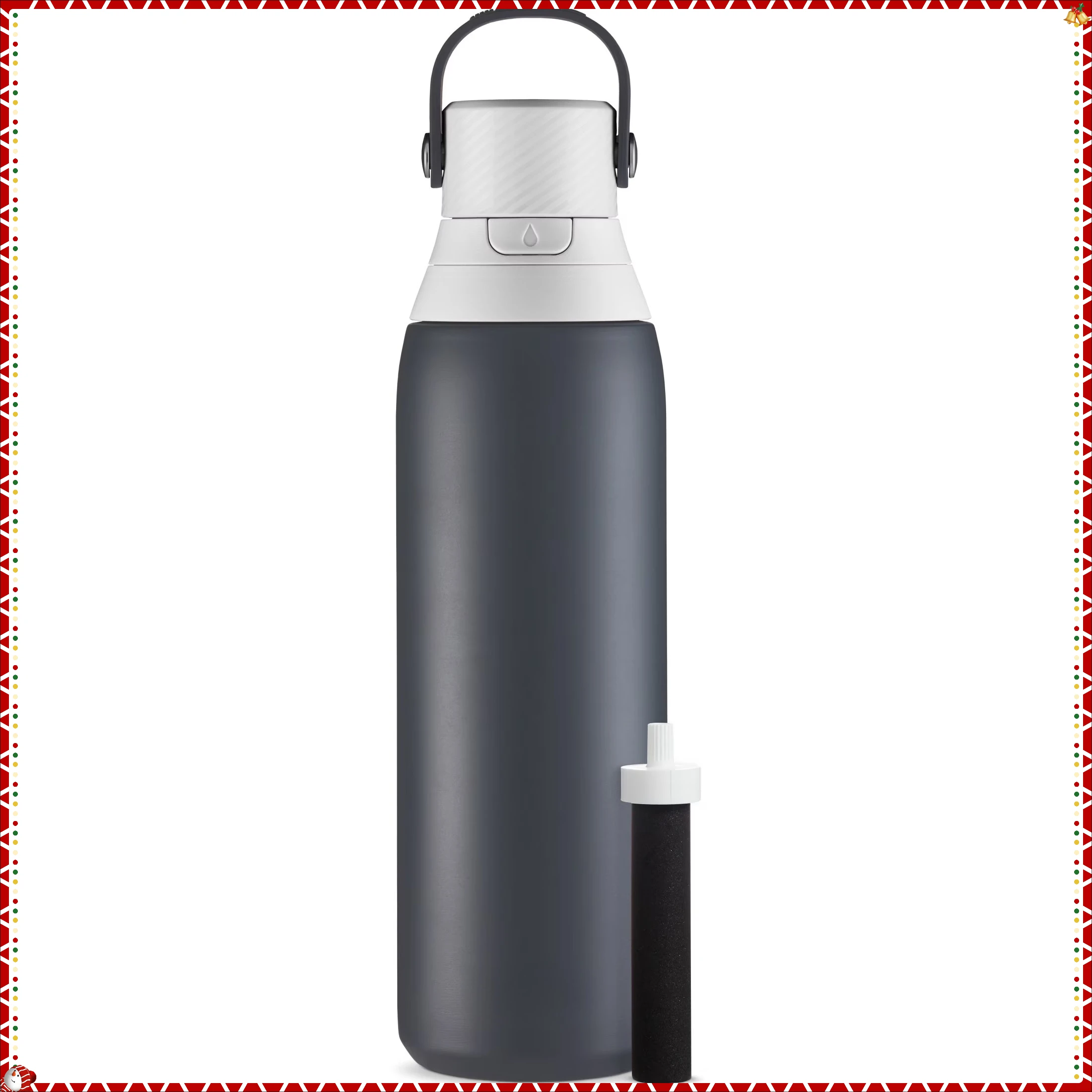 

Бутылка для воды премиум-класса из углеродистой нержавеющей стали емкостью 20 унций — изолированная и герметичная с соломинкой — идеальный подарок для активных взрослых и тренажерного зала