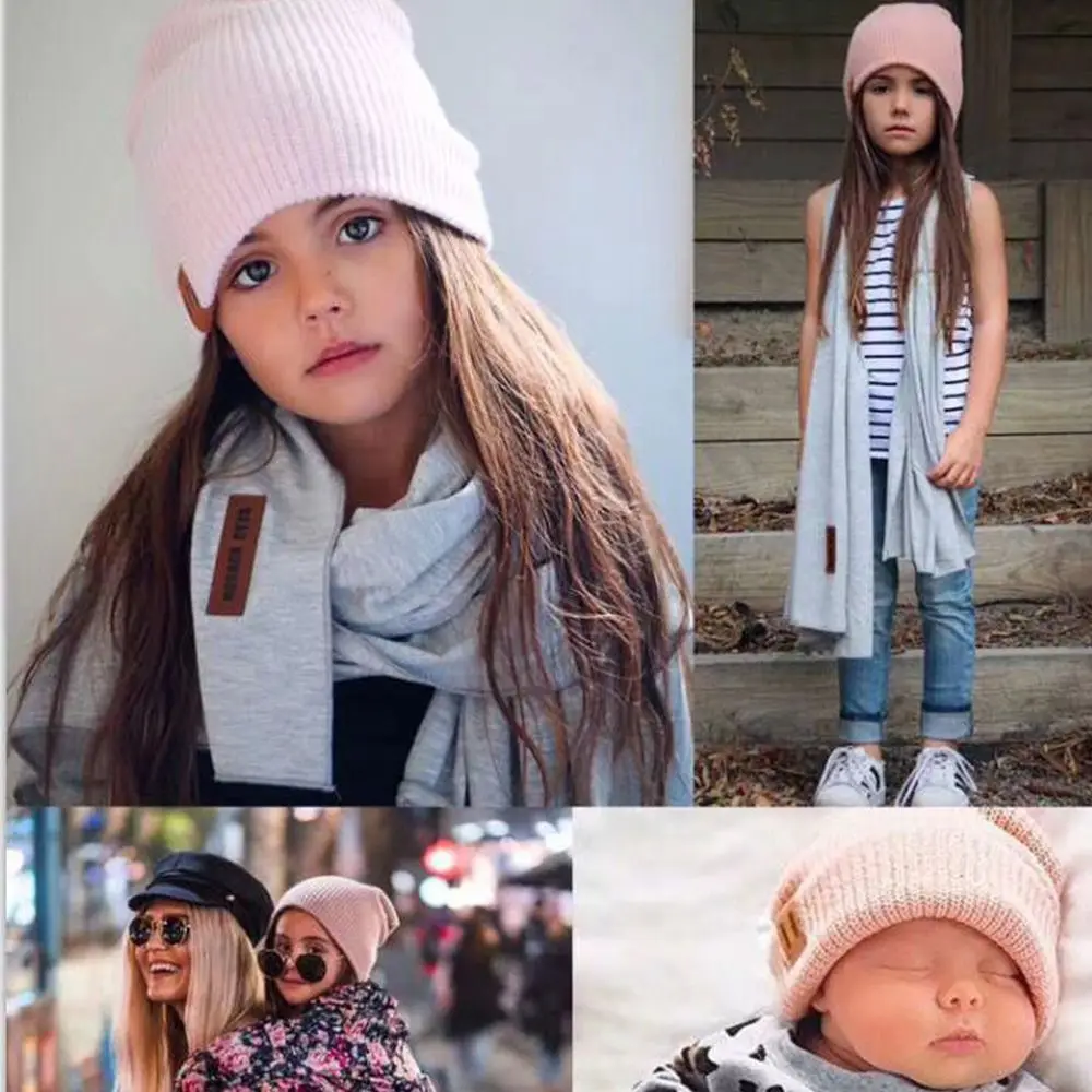 Gorros casuales de 7 colores para niños, gorros de punto, gorros más cálidos, gorros de otoño e invierno, nuevo