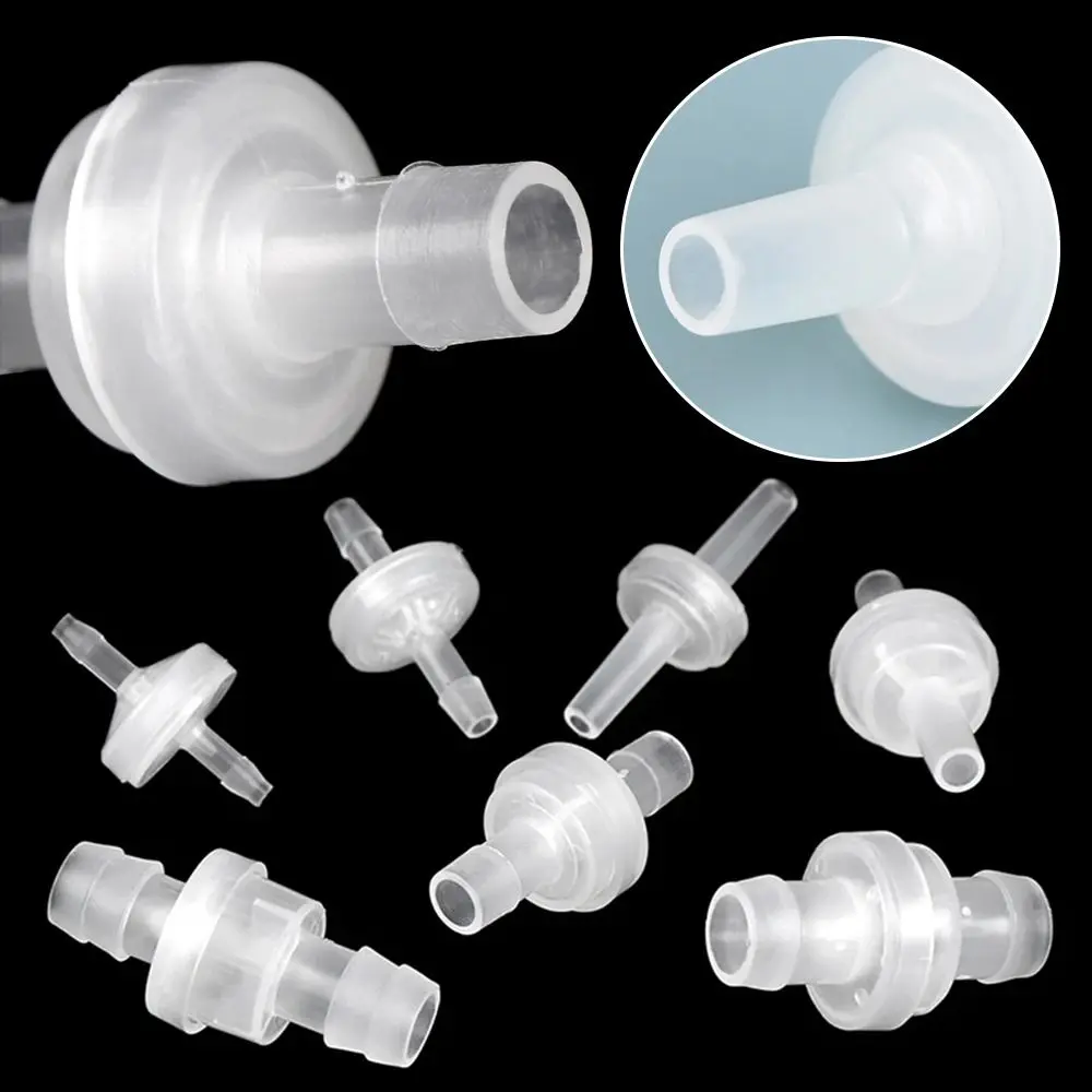 1/5Pcs Pagoda Inline Plastic Check Valve One Way Non-Return Gas Liquid Water Fluid One-Way Valve Diameter 3/4/6/8/10/12mm