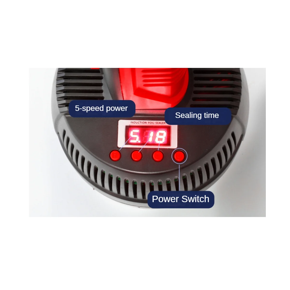 Sellador de inducción electromagnética de mano, máquina de sellado de botellas, papel de aluminio, máquina de tapado de plástico, enchufe estadounidense