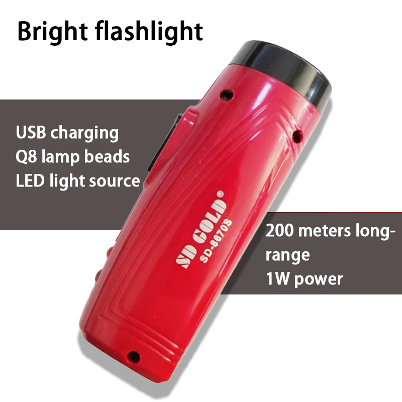 Mini LED Flashlight Portable Super Bright Flashlight Camping Torch Strong Light Small Flashlight Charging Home Light