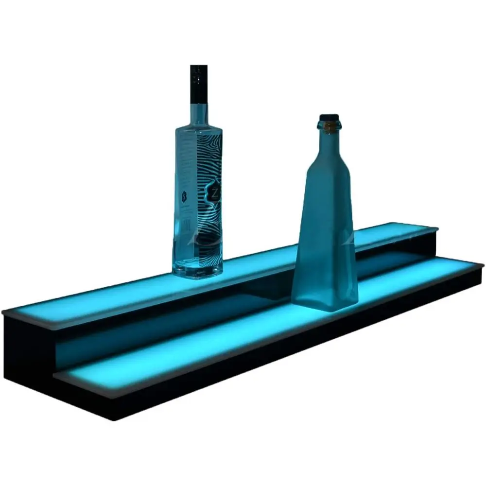 

Compact 2-Tier LED Display Stand, Matte Black, 36-Inch