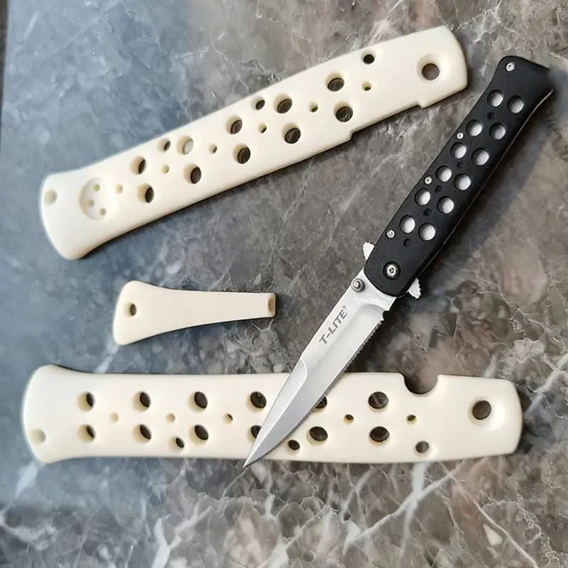 CNC 2 Colors Knife G10 Handle Scales With Back Spacer Liners for ColdSteel Ti Lite 4” 26SP Knives DIY Make Replace Accessories