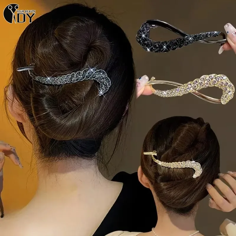 

Rhinestone Hair Clasp Barrettes Irregular Women Hair Clip Girl Claw Headdress Korean Hairpin Hair Accessories