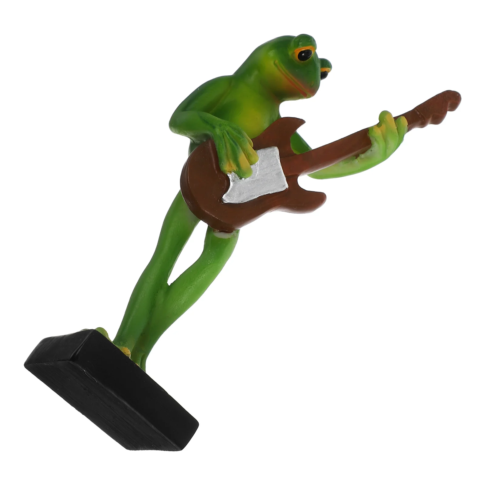 

Frog Resin Statue Home Decor Musical Desktop Figurines Unique Design Suitable Living Rooms Bedrooms Offices Desks