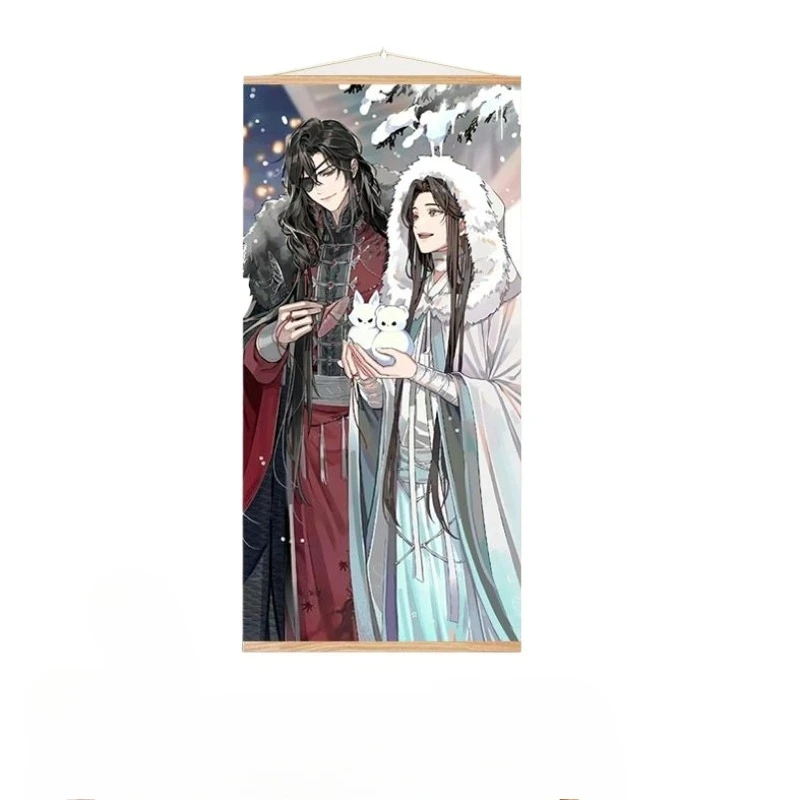 

Heaven Official's Blessing Tian Guan Ci Fu Scroll Poster Anime Wall Decor Hua Cheng Xie Lian Hanging Painting room decor