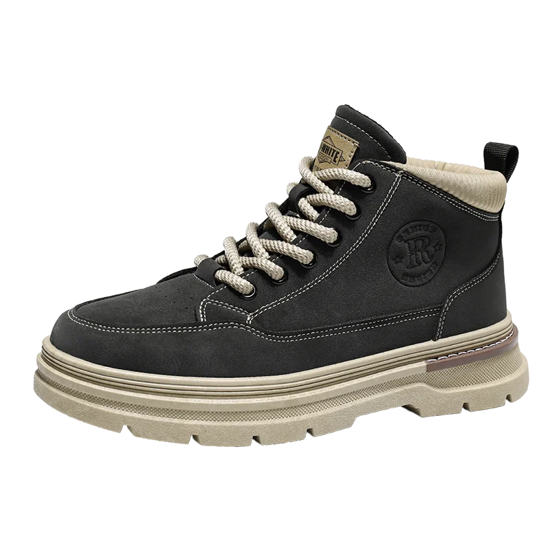 

Мужские высокие ботинки, качественная кожаная обувь, модная уличная повседневная обувь, мужские ботинки больших размеров.