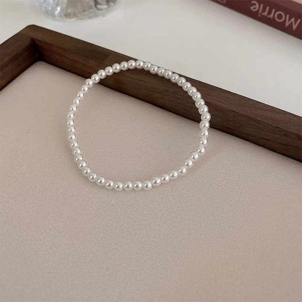 Trendy Luxury Sweet Temperament Elegant French Female Elastic Bracelet Pearl Korean Style Bracelet Fashion Jewelry