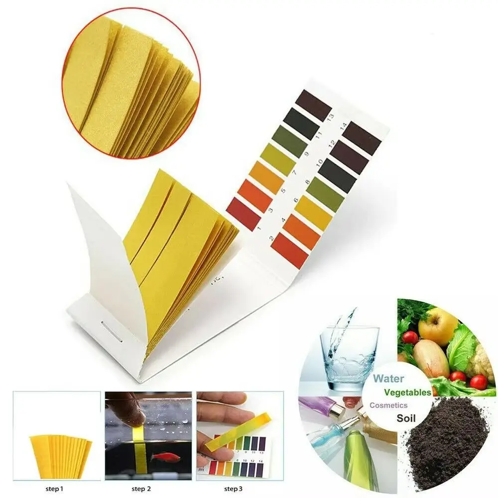 

80 Strips/pack with Control Card Professional PH Test Strips Acidic Alkaline Indicator Paper PH Meter Litmus Tester Paper