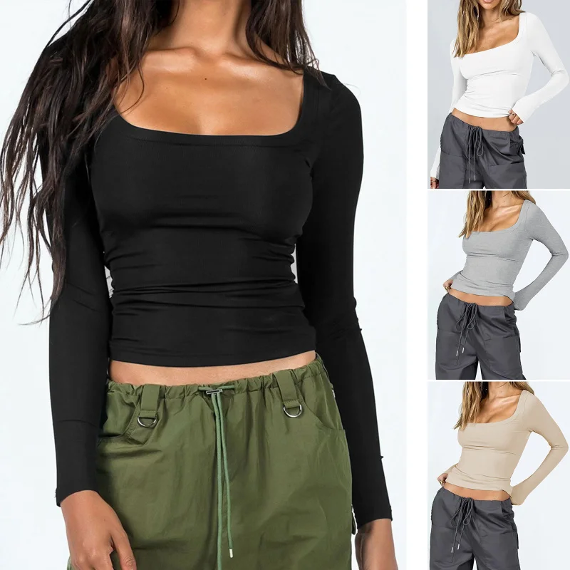 

Diyun Top Women'S Hot Selling Sexy Slim Fit Long Sleeved T-Shirt