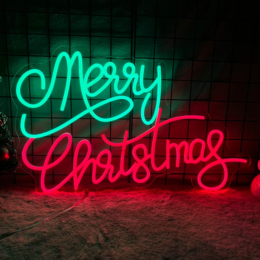 Merry Christmas Neon Sign Home Bar Club Holiday Xmas Party Wall Decor Letter New Year Neon Christmas Gift Led Lights Sign