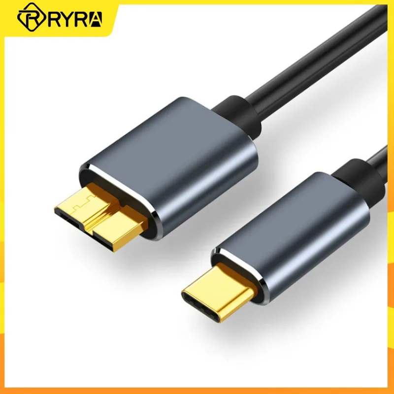 Ryra 0.5/1/1。5/2メートル5 5gbpsのusbタイプcマイクロb 3.0コネクタケーブル外部ハードドライブディスクケーブルハードドライブのコンピュータ