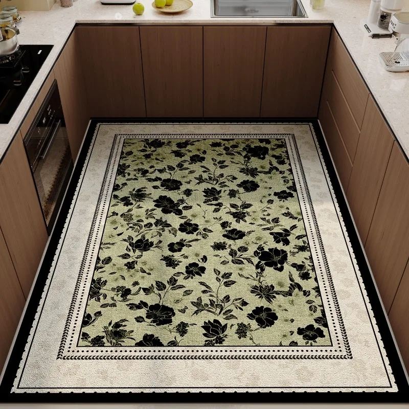 High-value Appearance PVC Leather Kitchen Rug Home Decoration Carpet Waterproof Oil-proof Stain-resistant Floor Mat Tapis Ковер