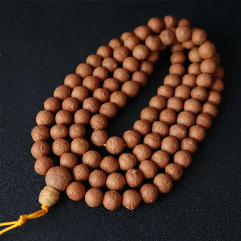 Fine Hand-picked Nepal Natural Phoenix Eye Bodhi 108 Beads Meditation Mala BRO927