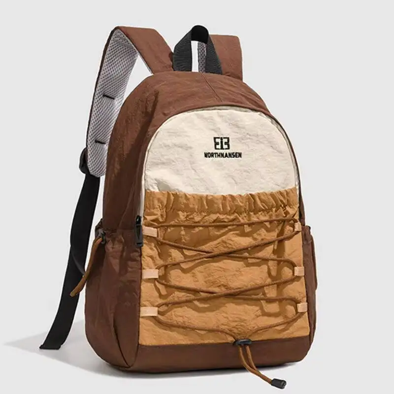 حقيبة ظهر جديدة متدرجة مقاومة للماء من النايلون برباط، جيوب متعددة، أشرطة قابلة للتنفس للتنقل اليومي والسفر غير الرسمي #3