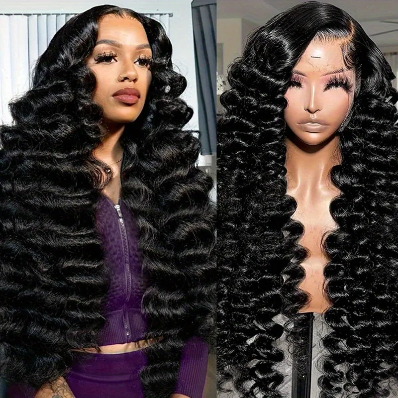 Pelucas delanteras de encaje HD 13x6, peluca de cabello humano rizado brasileño prearrancado, pelucas frontales sin pegamento de densidad 180 para mujeres negras