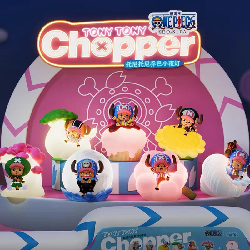 One Piece Tony Tony Chopper Official Cute Blind Box Figure Led Night Light Bedroom Home Decoration Anime Collectors