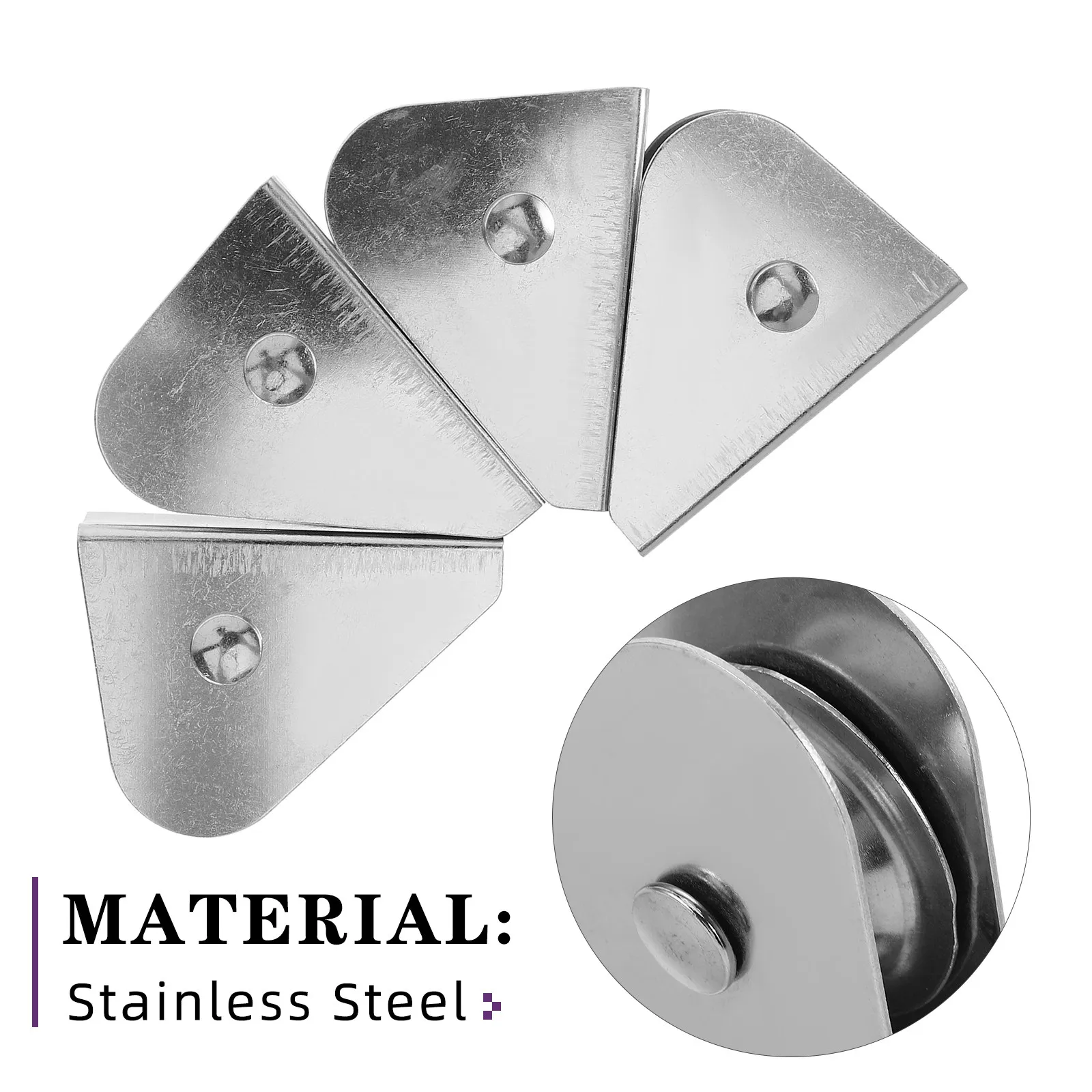 4Pcs Flagpole Hardware Repair Parts Precision Crafted Bearing Pulley System for Heavy Flags Strong Wind Conditions Outdoor