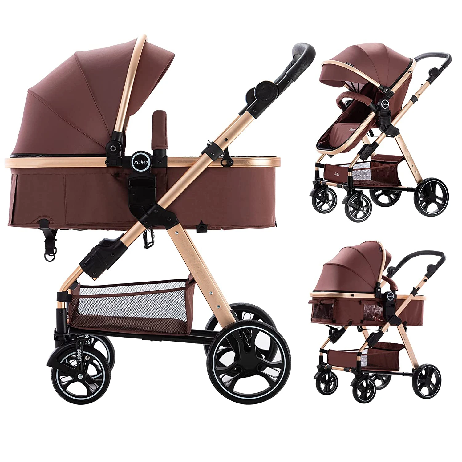 2023 Hot multi-functional baby stroller, bidirectional portable child stroller with storage rack suitable for 0-3 years old