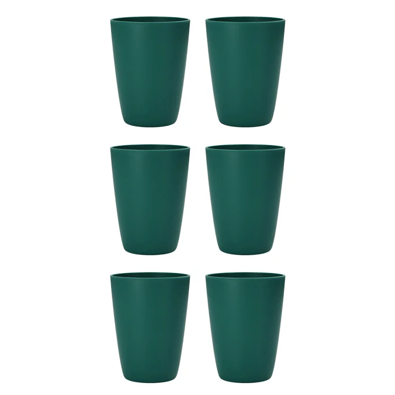 

2/4/6 шт. темно-зеленый пластиковый стаканчик многоразового использования подходит для дома, кухни, ресторана, пикника, кемпинга, автофургона, газированного молочного сока