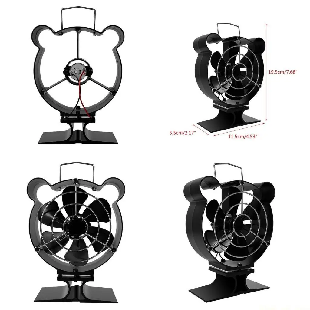 

A2BE 6 вентиляторов вентилятор печи с температурой, тихий вентилятор печи без питания для отопления дома