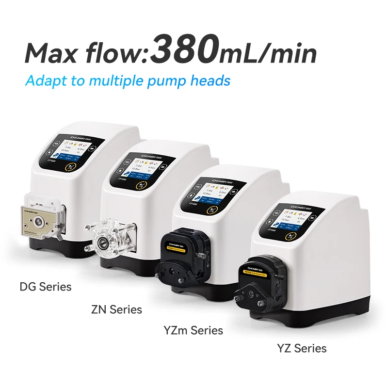 CHONRY CF1000 Laboratory Industrial Digital Peristaltic Pump 380mL/min Liquid Calibration Power-off Memory Peristaltic Pump