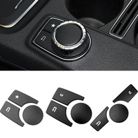 For Mercedes Benz A B C E Class CLA GLA GLK W204 W212 W176 W246 X204 Car Centre Multimedia Function Button Cover Trim Stickers