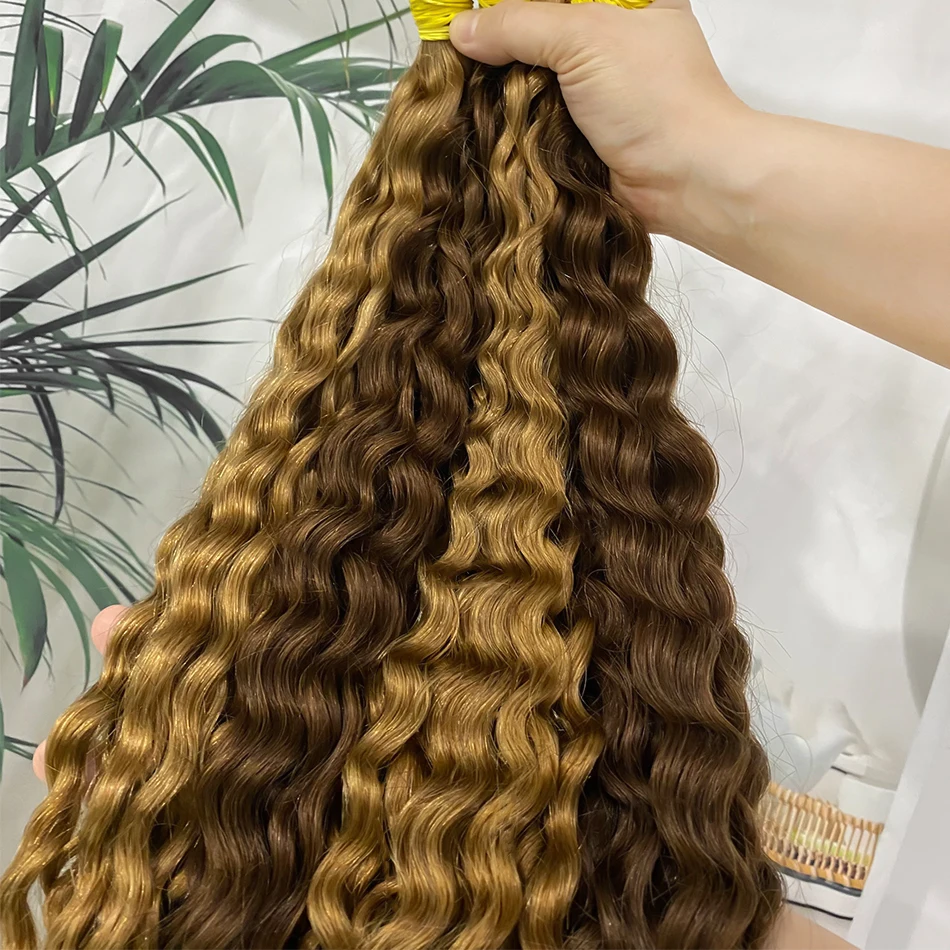 تجديل الشعر البشري موجة المياه 100% حزم الإنسان مجعد موجة عميقة بوهو الضفائر لا لحمة الشعر البرازيلي تجعيد الشعر الفرنسي تجديل الشعر