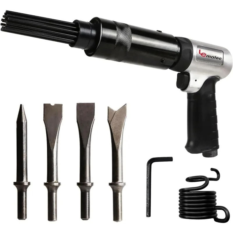 

Air Needle Scaler with Hammer Chisel Kit, 4800 BPM Pneumatic Needle Gun for Metalworks, Rust, Weld & Paint Remover