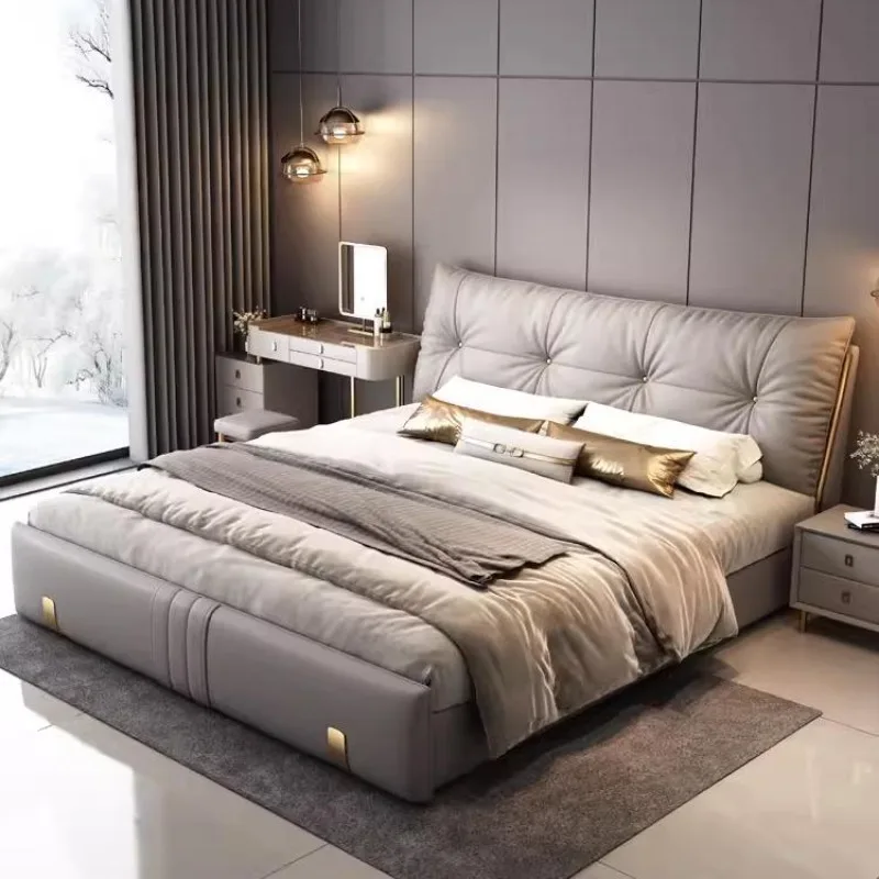 Postmodern Simple Bed Bedroom Beauty Designer Individual Service Bed Universal Reception Craft Muebles Postmodern Furniture